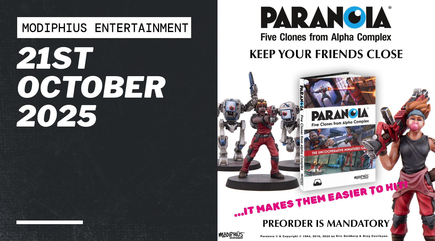 Modiphius Announces Five Clones From Alpha Complex Miniatures Range And Rulebook