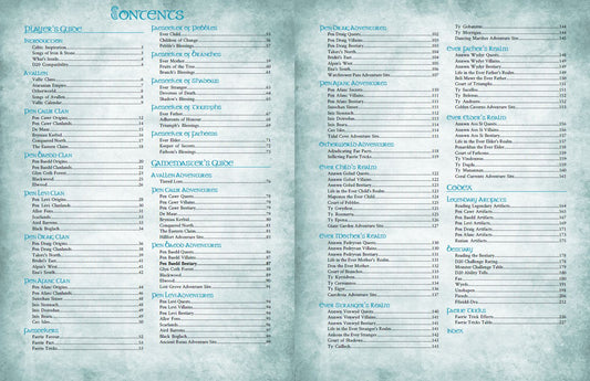 A Faeseeker's Guide to Avallen - Sourcebook Legends of Avallen Adder Stone Games