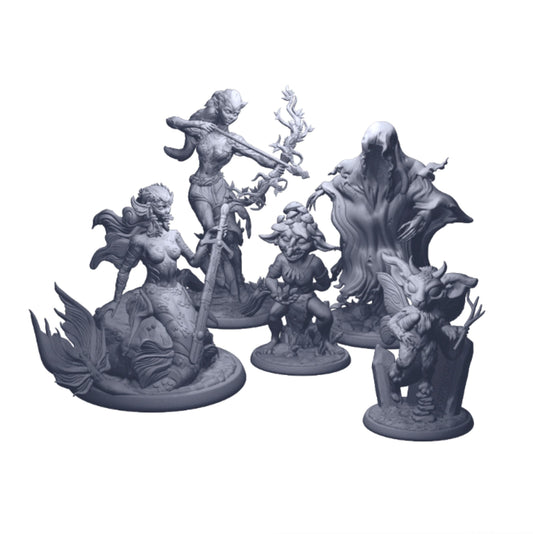 (Avallen) Faeseekers & Fae - Digital STL Collection Legends of Avallen Adder Stone Games