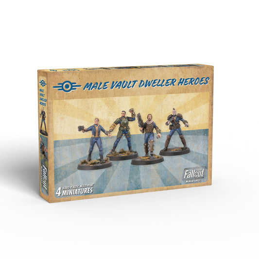 Fallout: Miniatures - Male Hero Vault Dwellers (Plastic) Fallout: Miniatures Modiphius Entertainment