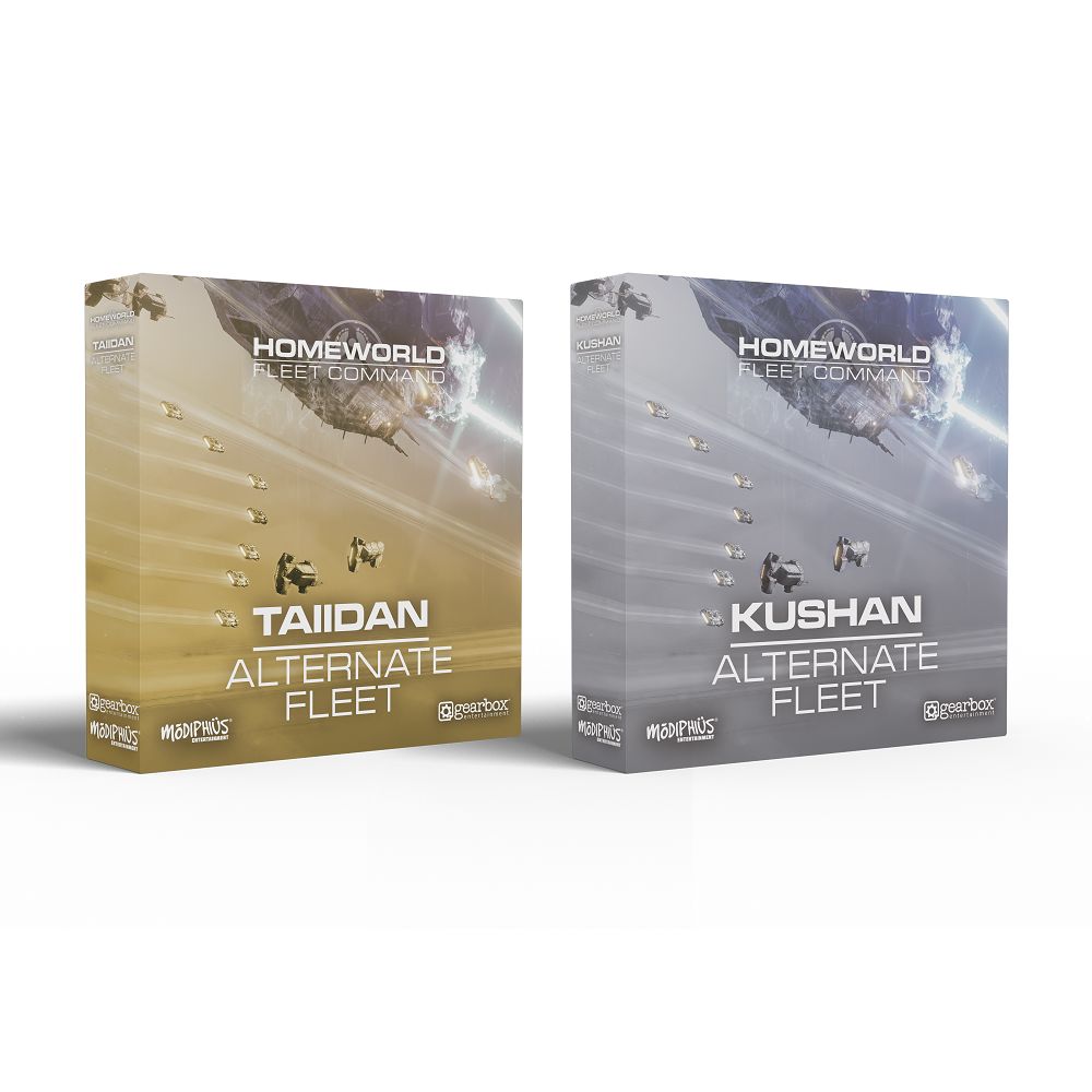 Homeworld Fleet Command: Alternate Taiidan Fleet Box (Yellow) + Alternate Kushan Fleet Box (Grey) + Replacement Cards Homeworld Fleet Command Modiphius Entertainment