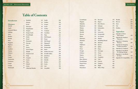 Level Up: Advanced 5th Edition - Monstrous Menagerie Level Up: A5E EN Publishing