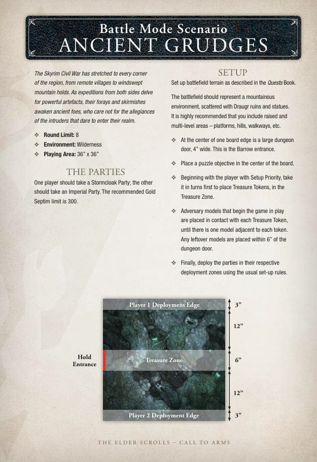 The Elder Scrolls Call to Arms - Community Scenario: Ancient Grudges (FREE) - PDF The Elder Scrolls: Call to Arms Modiphius Entertainment