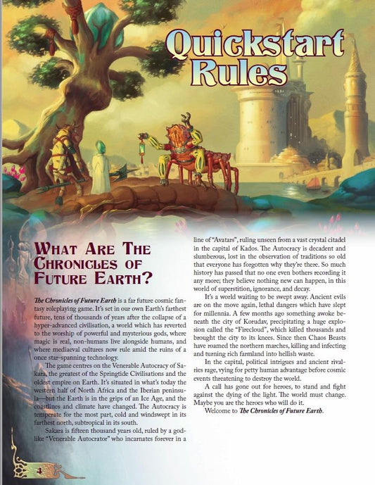 The Chronicles of Future Earth: The Swallower of Souls - Quickstart Adventure - PDF - Modiphius Entertainment