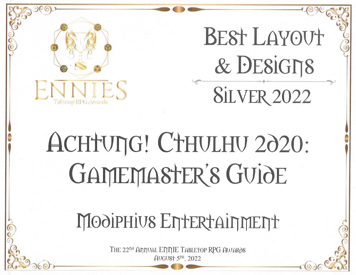 Achtung! Cthulhu 2d20: Gamemaster's Guide - PDF Achtung! Cthulhu 2d20 Modiphius Entertainment