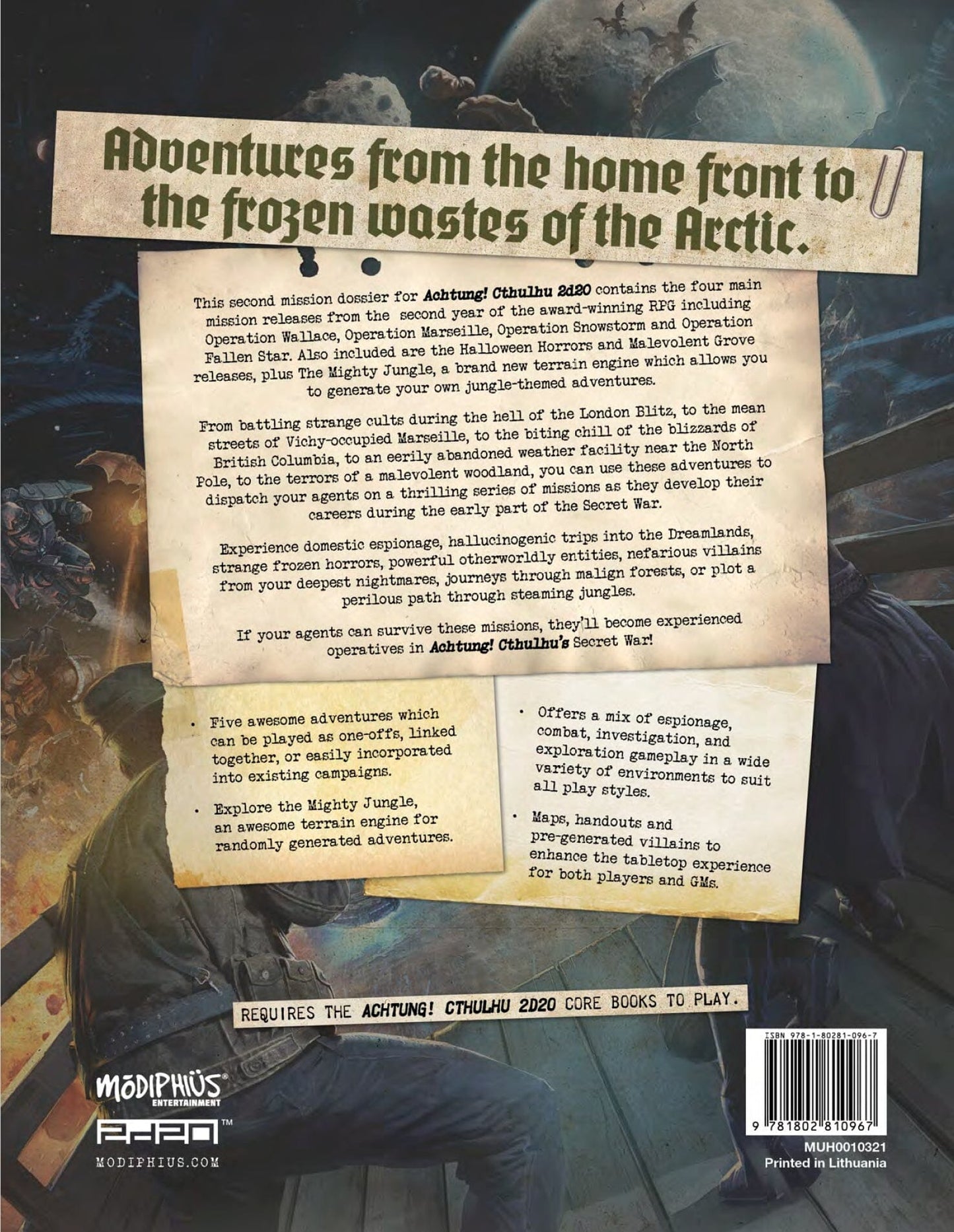 Achtung! Cthulhu 2d20: Mission Dossier 2: The Dark Beyond Achtung! Cthulhu 2d20 Modiphius Entertainment