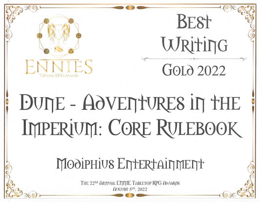 Dune - Adventures in the Imperium – Core Rulebook Standard Edition Dune - Adventures in the Imperium Modiphius Entertainment