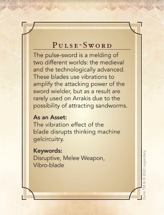 Dune: Agent Asset Deck Dune - Adventures in the Imperium Modiphius Entertainment