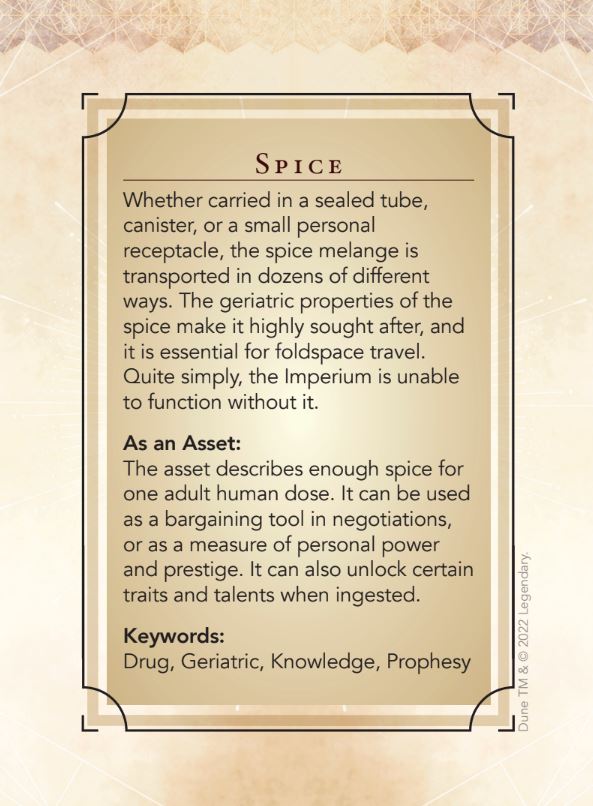 Dune: Agent Asset Deck Dune - Adventures in the Imperium Modiphius Entertainment
