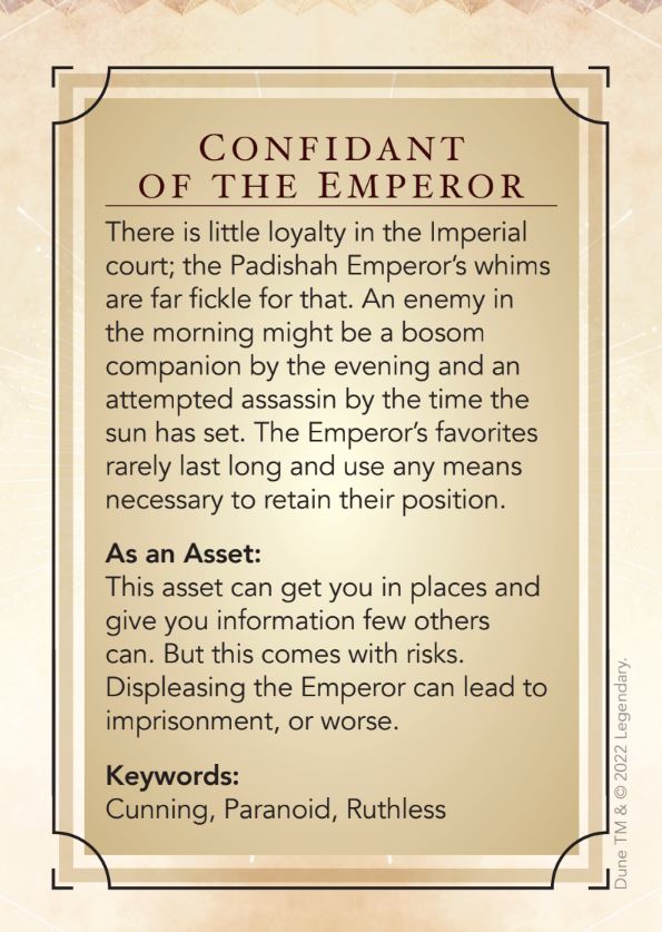 Dune: Architect Asset Deck Dune - Adventures in the Imperium Modiphius Entertainment