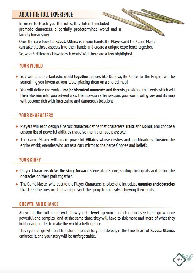 Fabula Ultima Press Start (PDF) Fabula Ultima NEED GAMES