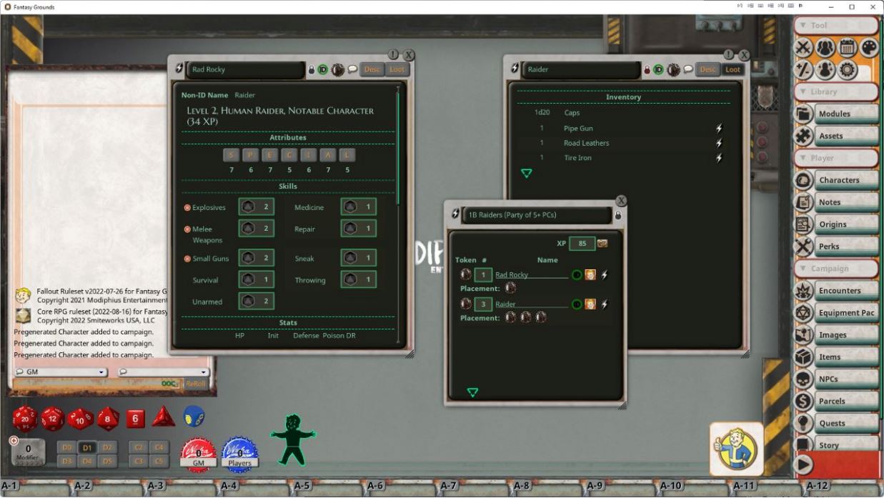 Fallout 2d20: Once Upon A Time In The Wasteland (VTT) Fallout RPG Modiphius Entertainment