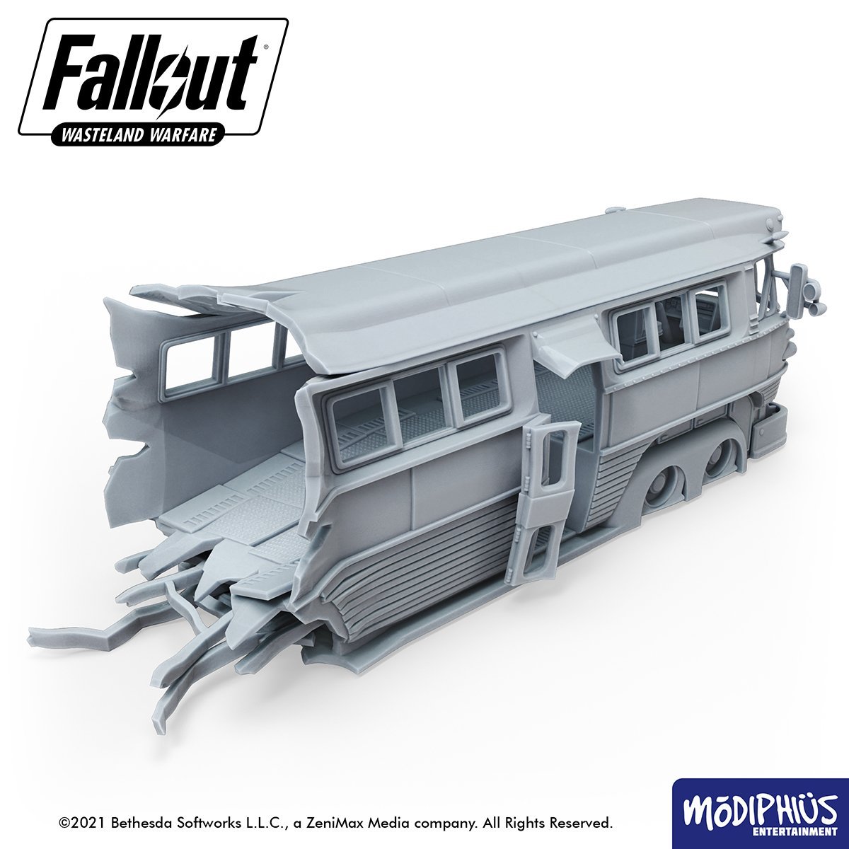 Fallout: Wasteland Warfare - Print at Home - Boston Bus STL Fallout: Wasteland Warfare Modiphius Entertainment