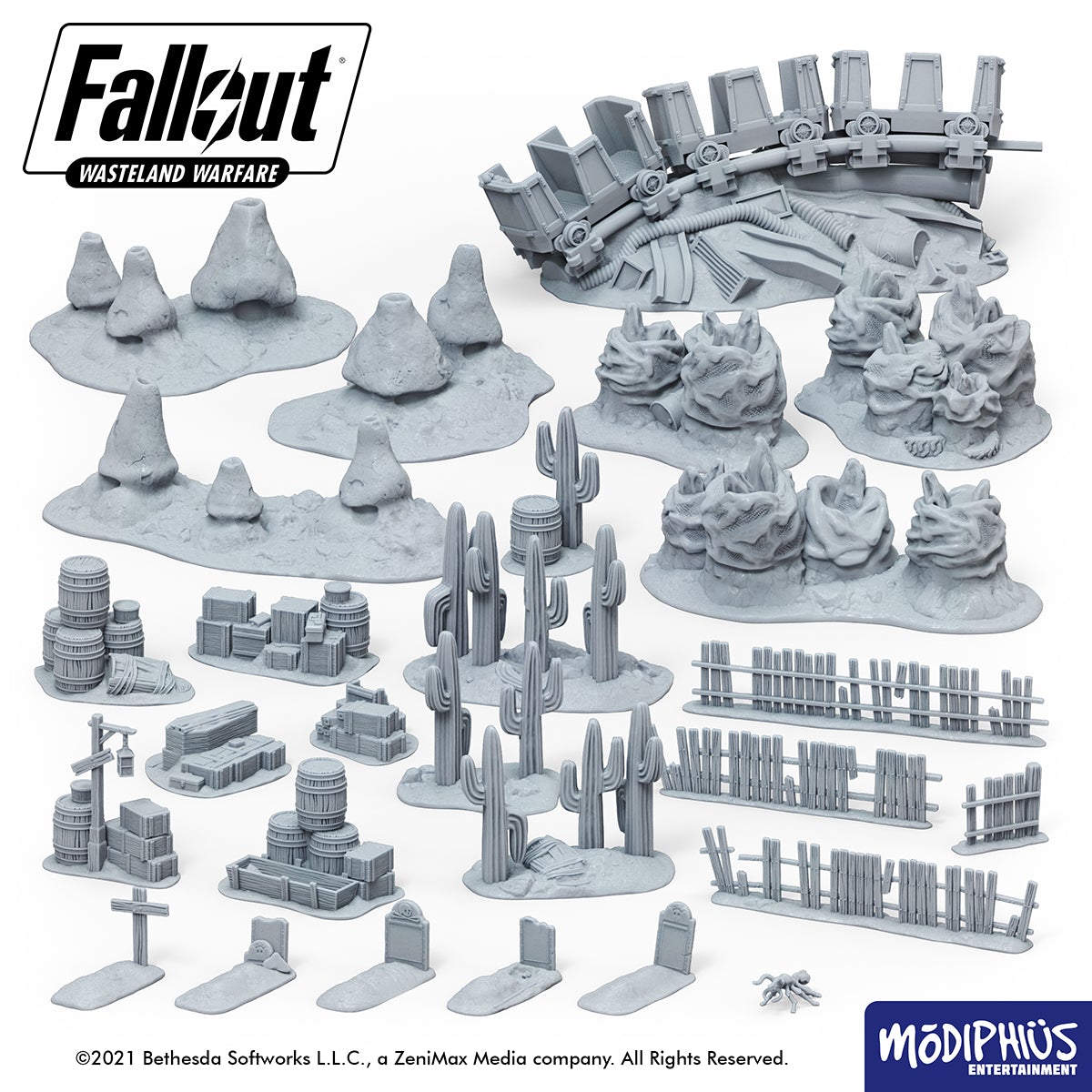 Fallout: Wasteland Warfare - Print at Home - Dry Rock Gulch Bundle Fallout: Wasteland Warfare Modiphius Entertainment