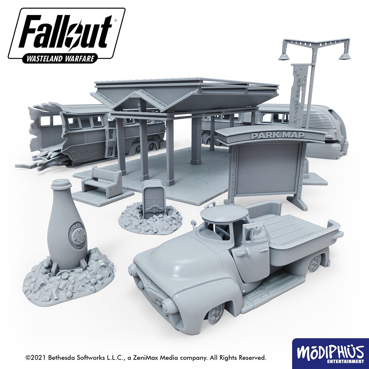 Fallout: Wasteland Warfare - Print at Home - Nuka World Parking Lot ST