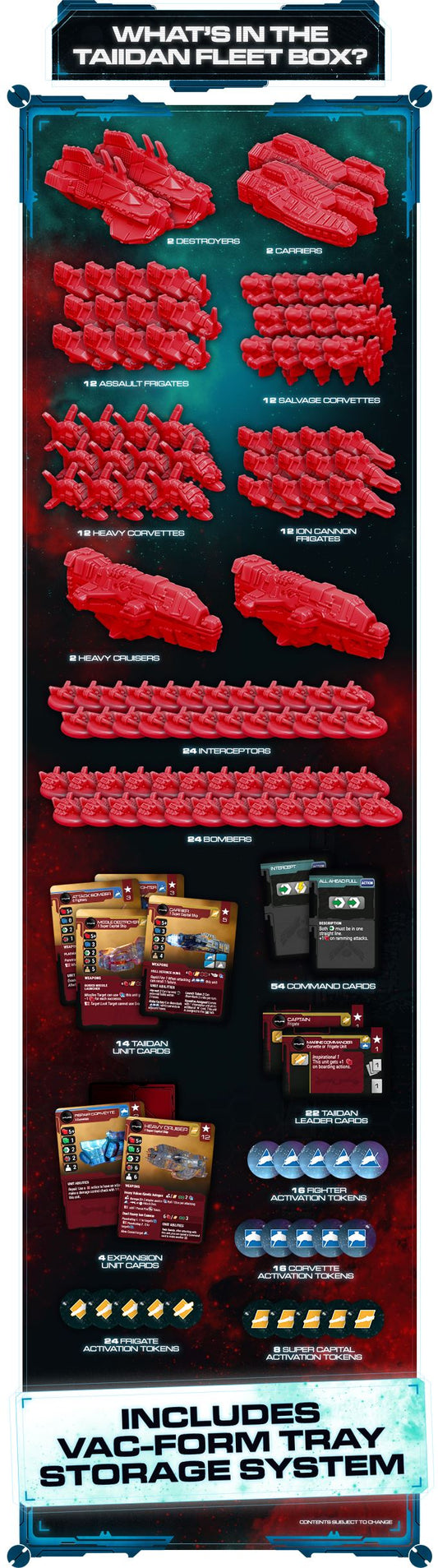 Homeworld Fleet Command: Taiidan Fleet Box (Red) Homeworld Fleet Command Modiphius Entertainment