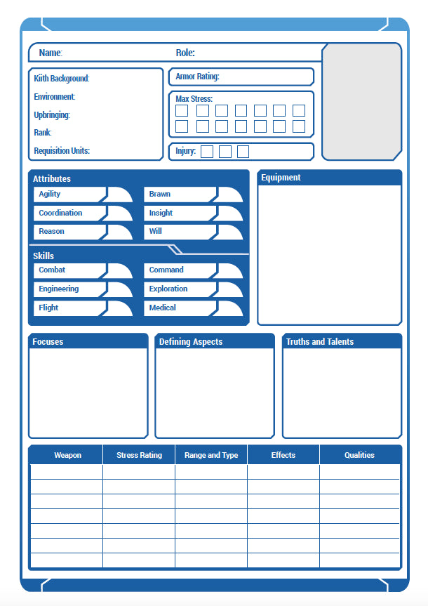 Homeworld: Revelations - Free Character Sheets Homeworld Modiphius Entertainment