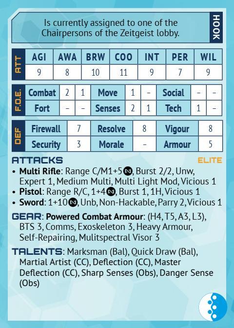 Infinity: Adversary Card Deck Infinity Modiphius Entertainment
