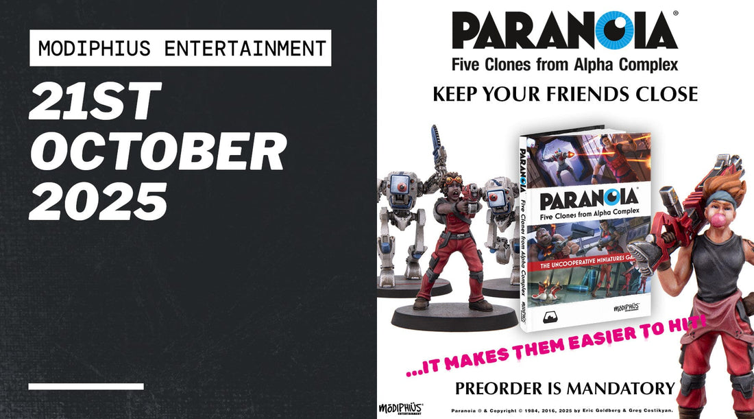 Modiphius Announces Five Clones From Alpha Complex Miniatures Range And Rulebook