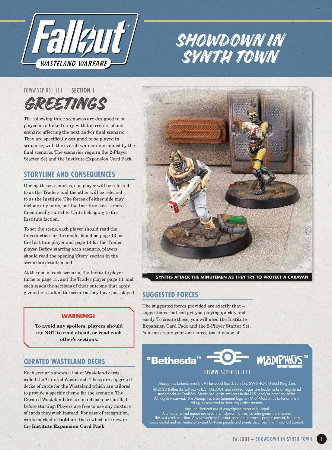 Showdown in Synthtown - A new scenario for Fallout: Wasteland Warfare