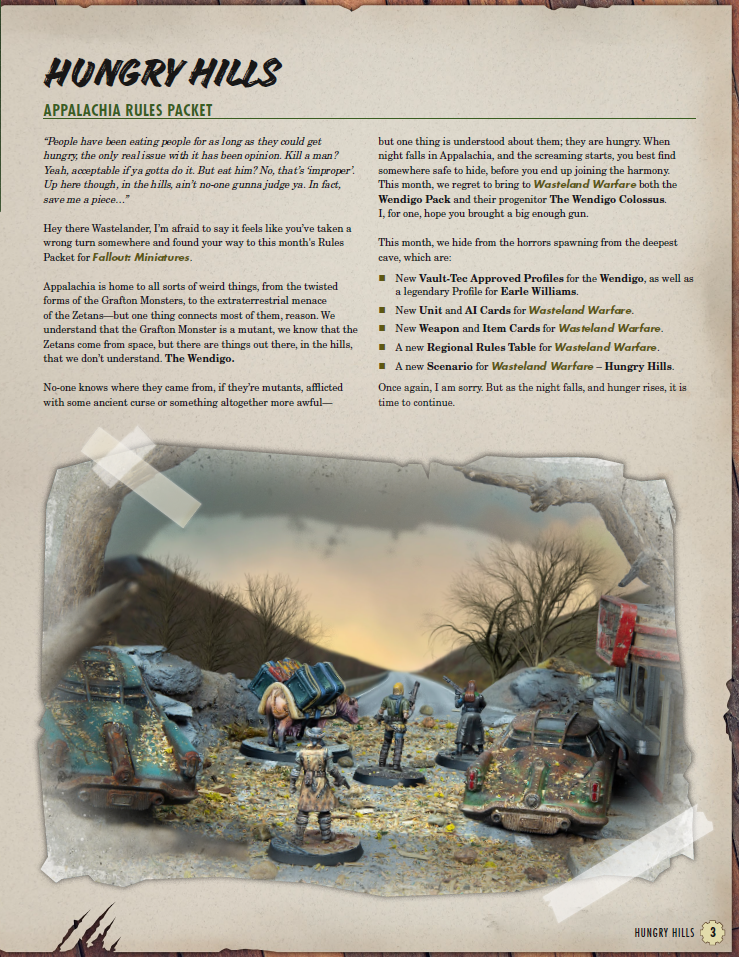 Fallout: Miniatures - Hungry Hills! Rules Packet (FREE PDF)