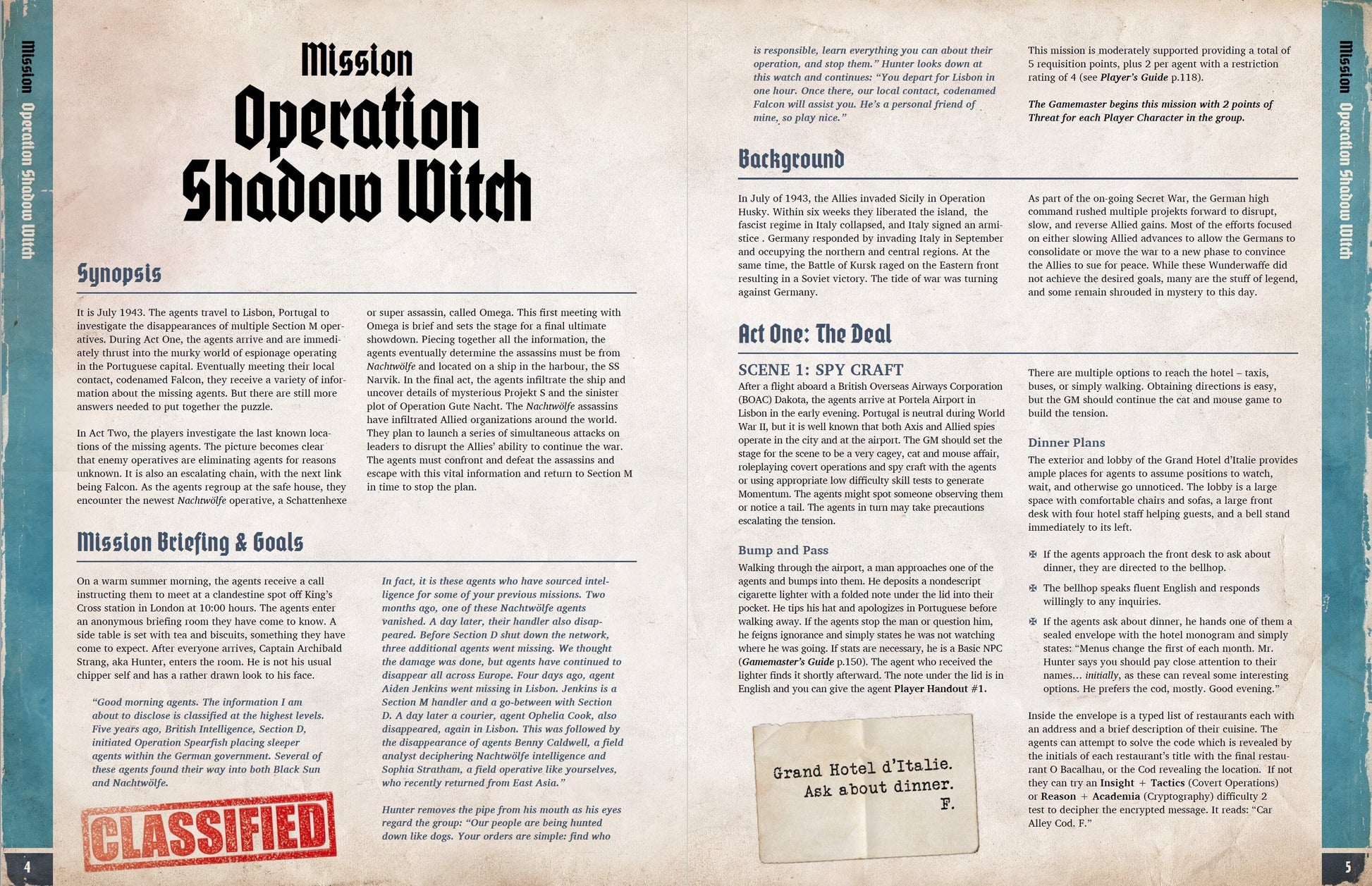 Achtung! Cthulhu Operation Shadow Witch PDF Achtung! Cthulhu 2d20 Modiphius Entertainment 