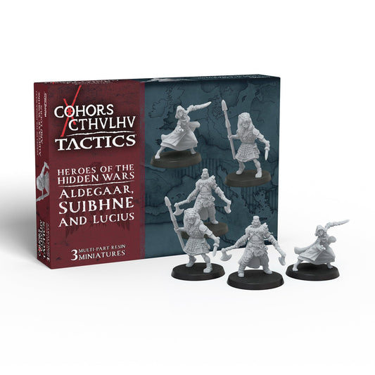 Cohors Cthulhu: Tactics Miniatures - Heroes of the Hidden Wars: Aldegaar, Suibhne, and Lucius Cohors Cthulhu: Tactics Modiphius Entertainment 