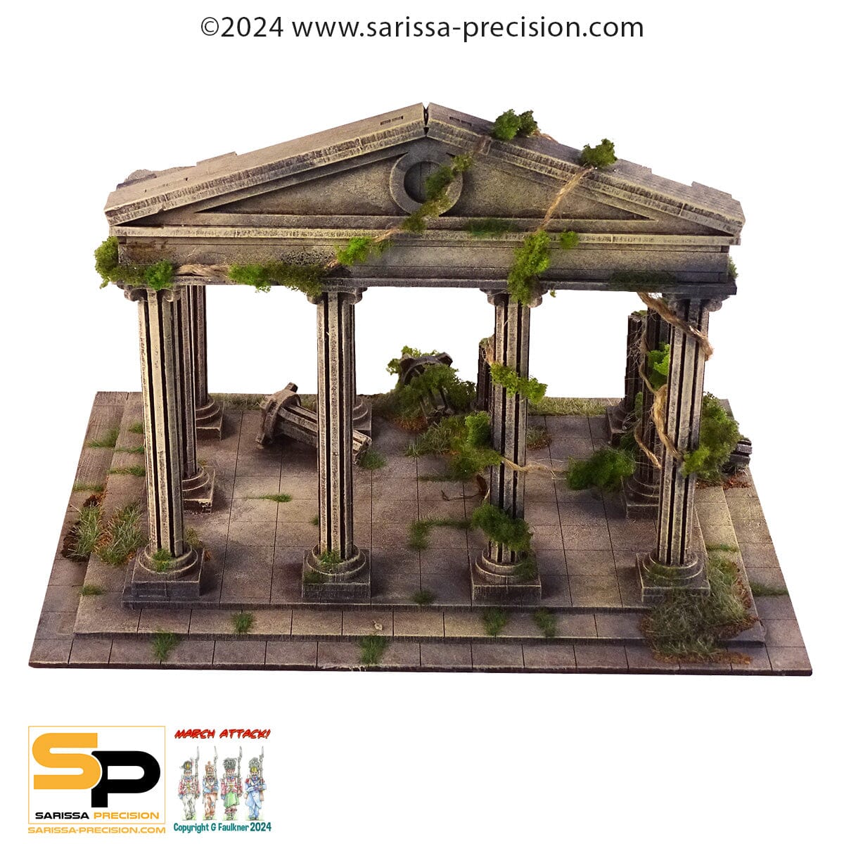 Cohors Cthulhu: Tactics Terrain - Temple of Apollo Ruin Cohors Cthulhu: Tactics Modiphius Entertainment 