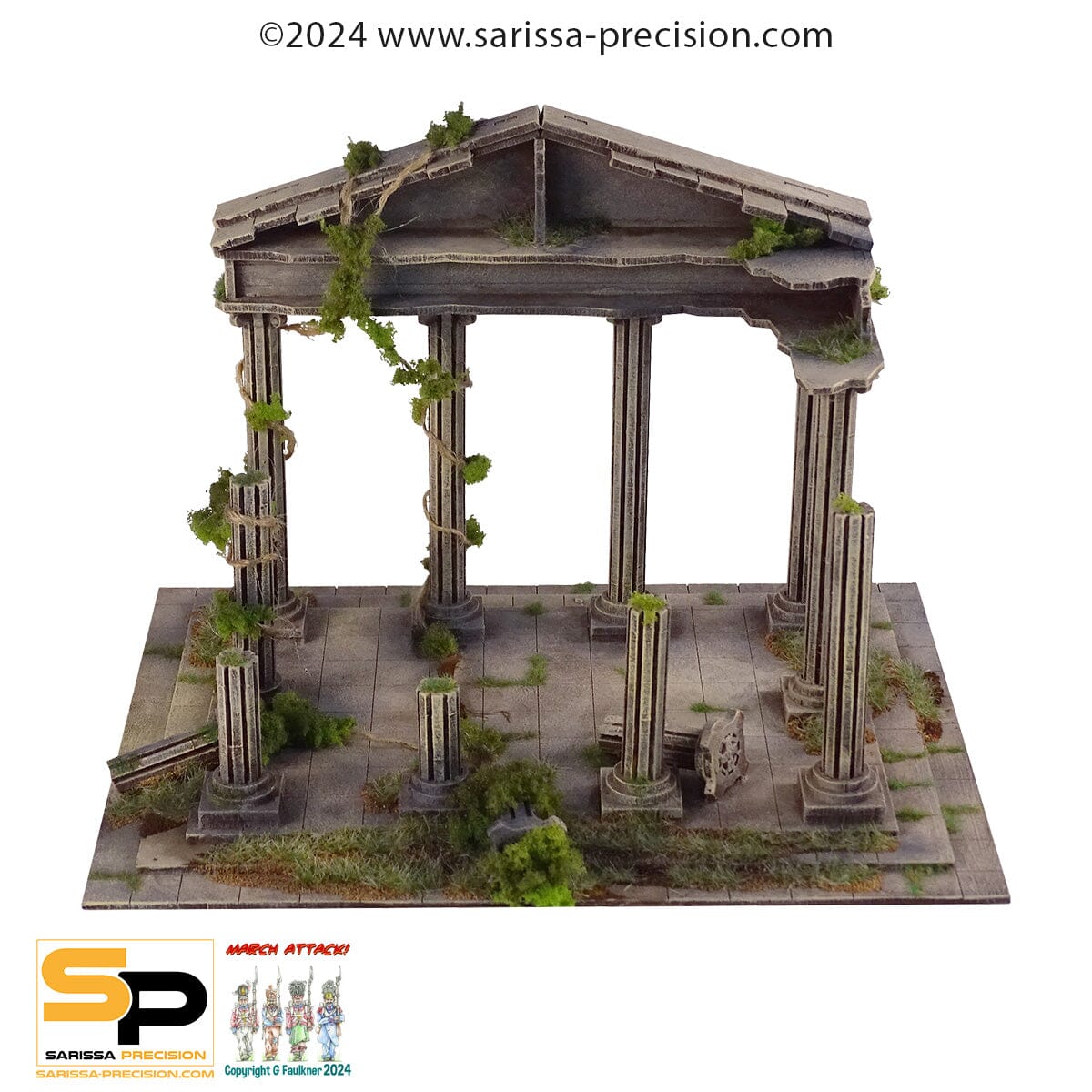 Cohors Cthulhu: Tactics Terrain - Temple of Apollo Ruin Cohors Cthulhu: Tactics Modiphius Entertainment 