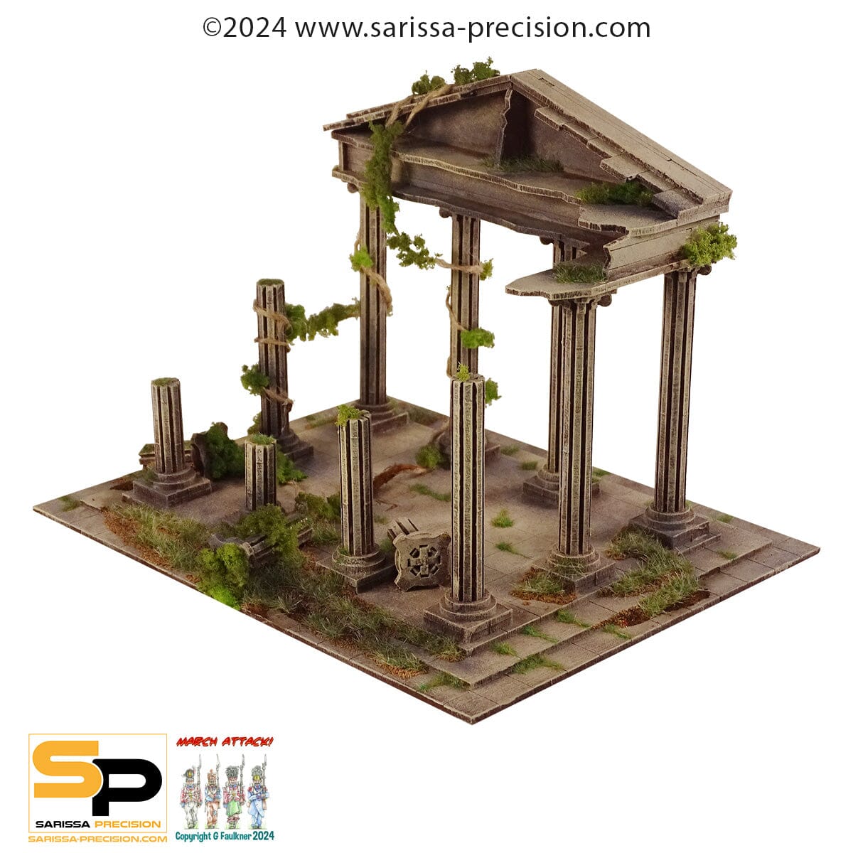 Cohors Cthulhu: Tactics Terrain - Temple of Apollo Ruin Cohors Cthulhu: Tactics Modiphius Entertainment 