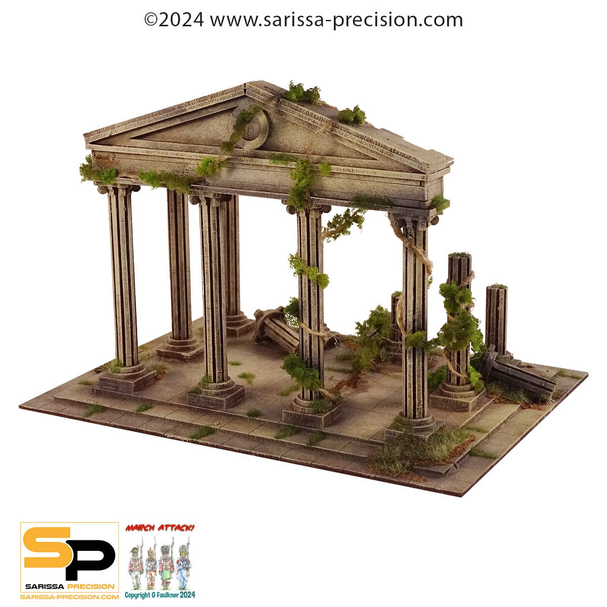 Cohors Cthulhu: Tactics Terrain - Temple of Apollo Ruin Cohors Cthulhu: Tactics Modiphius Entertainment 