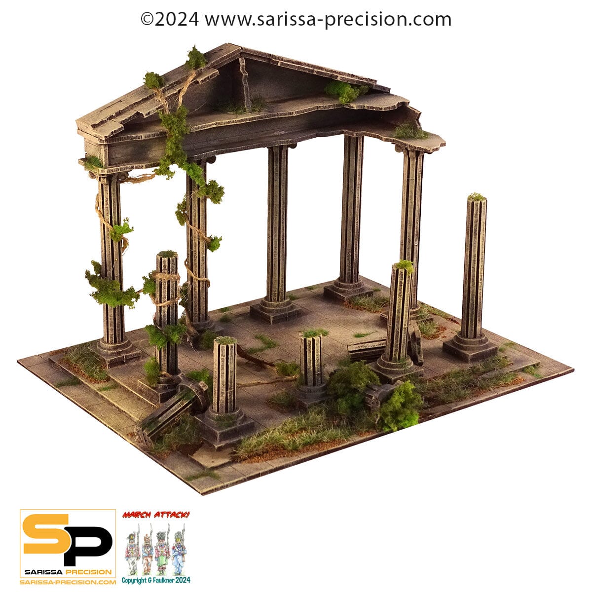 Cohors Cthulhu: Tactics Terrain - Temple of Apollo Ruin Cohors Cthulhu: Tactics Modiphius Entertainment 