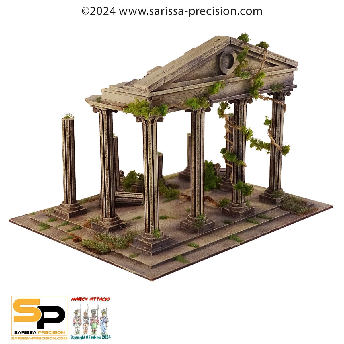 Cohors Cthulhu: Tactics Terrain - Temple of Apollo Ruin Cohors Cthulhu: Tactics Modiphius Entertainment 