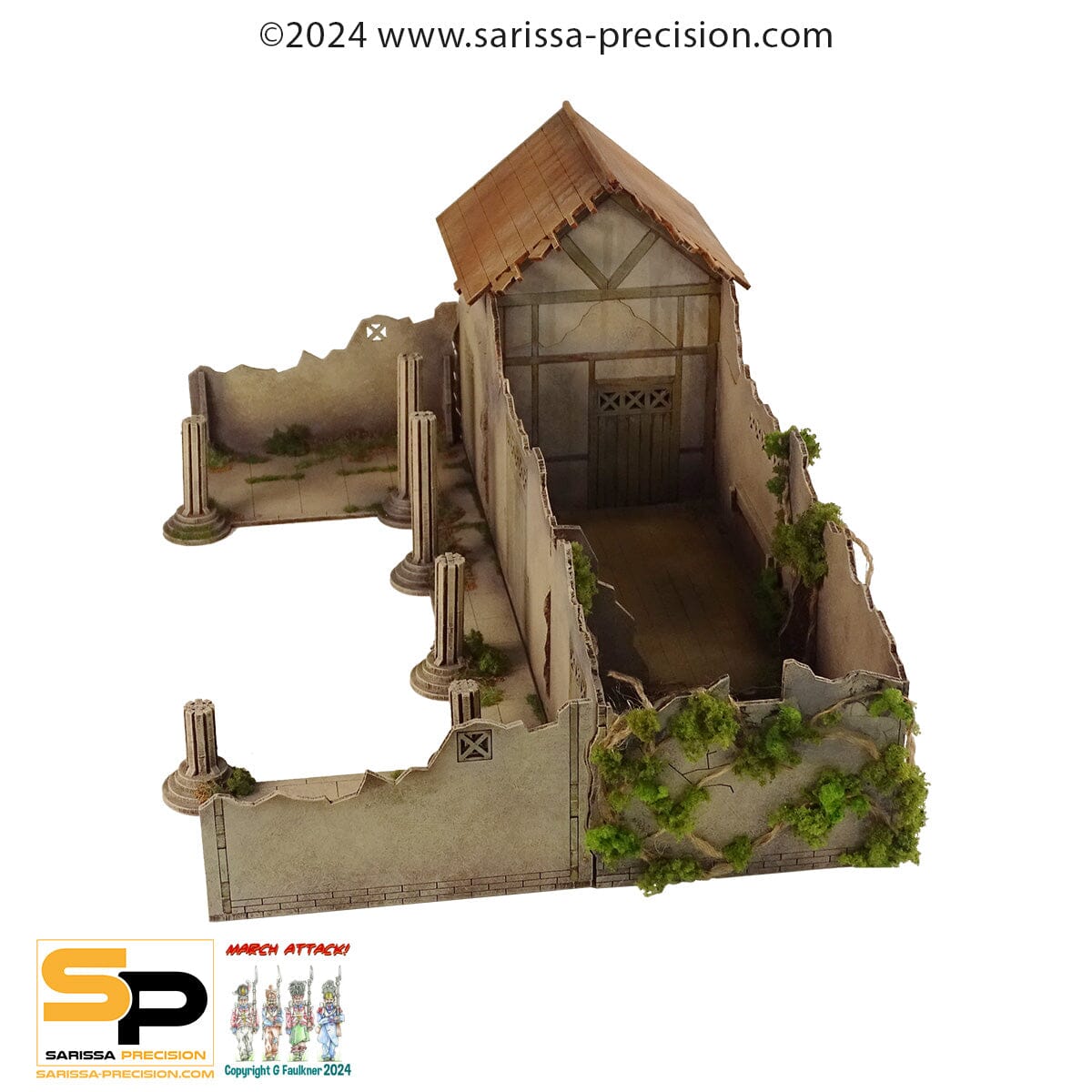 Cohors Cthulhu: Tactics Terrain - Villa Honorius Ruin Cohors Cthulhu: Tactics Modiphius Entertainment 