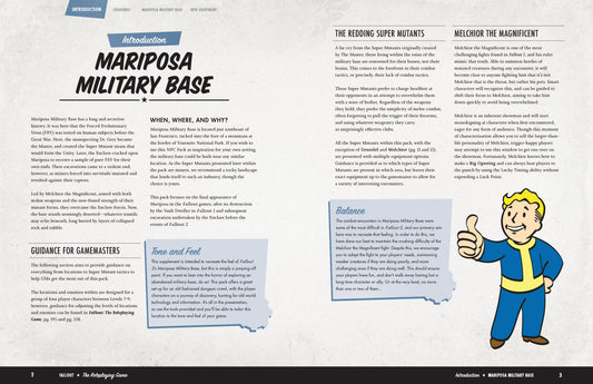 Fallout 2d20: NPC Pack 4 - Mariposa Military Base (PDF) Fallout RPG Modiphius Entertainment 