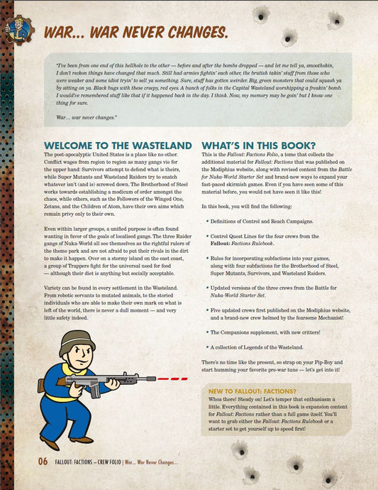 Fallout: Factions - Crew Folio Fallout: Factions Modiphius Entertainment 