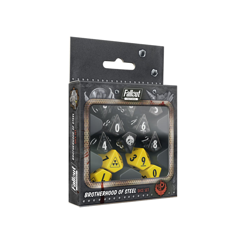 Fallout: Factions - Dice Set: Brotherhood of Steel Fallout: Miniatures Modiphius Entertainment 