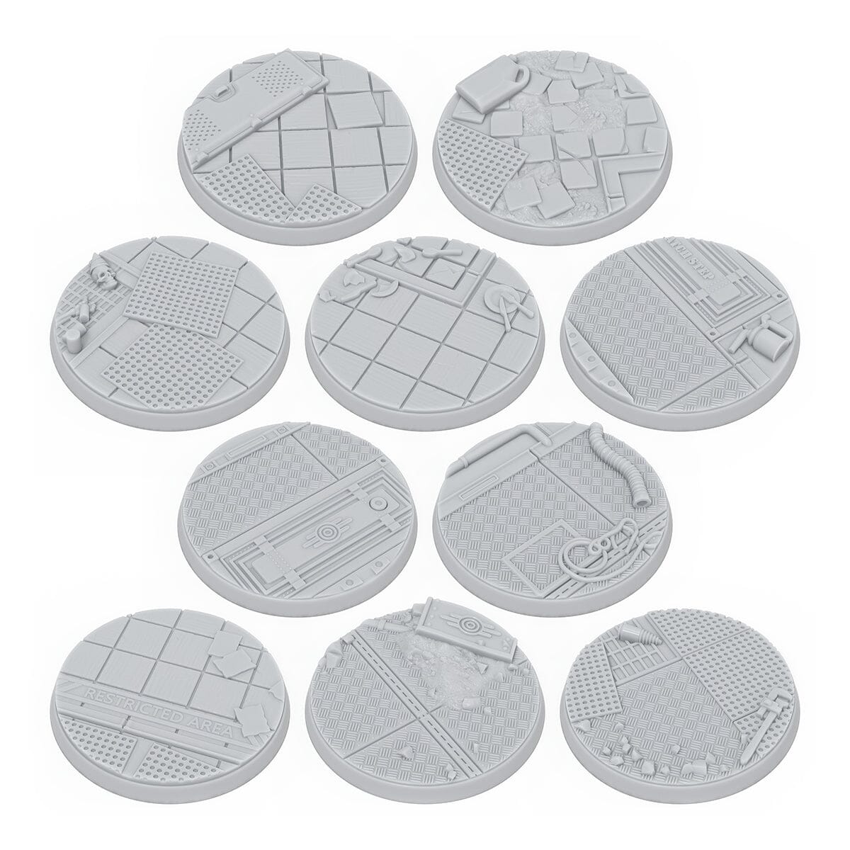 Fallout: Miniatures - 40mm Vault-Tec Scenic Bases Fallout: Miniatures Modiphius Entertainment 