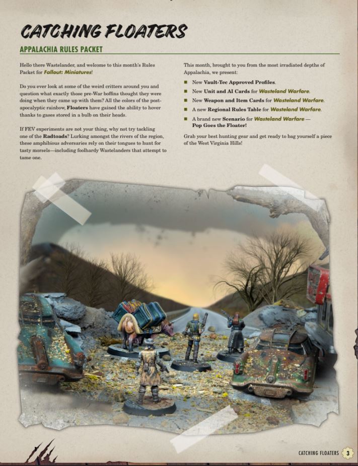 Fallout: Miniatures - Catching Floaters Rules Packet (FREE PDF) Fallout: Miniatures Modiphius Entertainment 