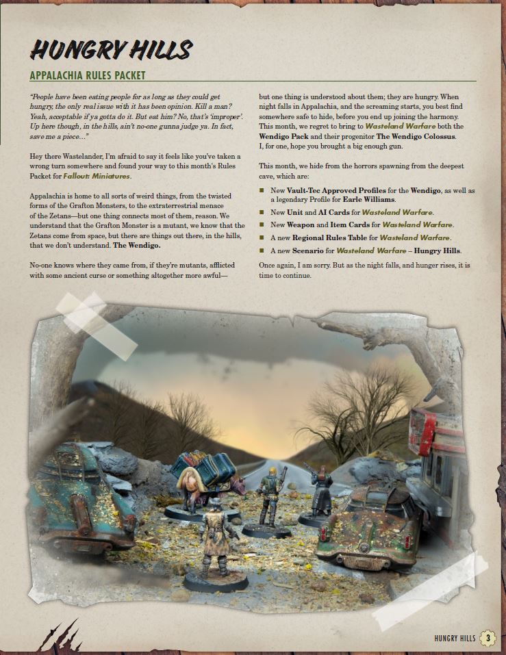 Fallout: Miniatures - Hungry Hills! Rules Packet (FREE PDF) Fallout: Miniatures Modiphius Entertainment 