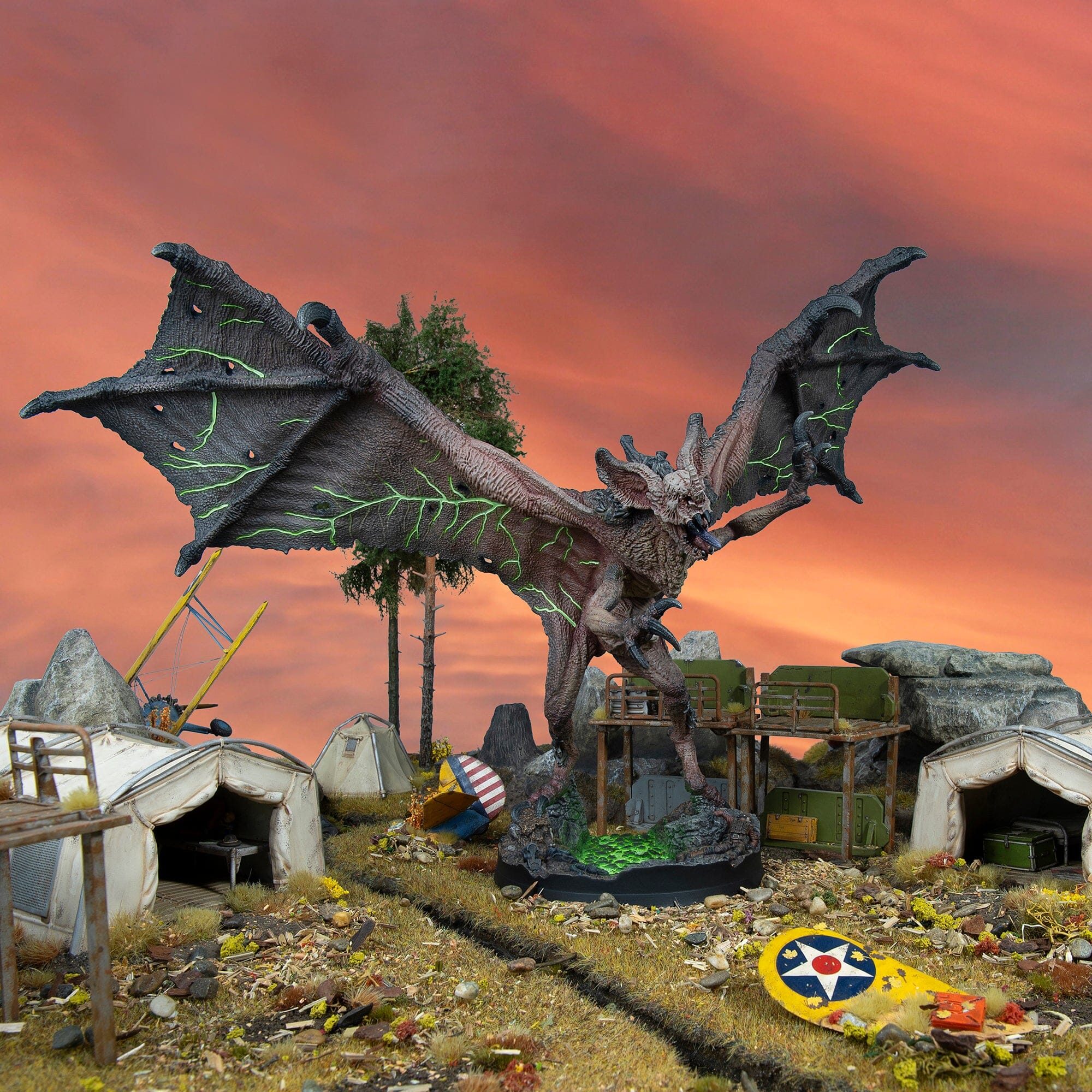 Fallout: Miniatures - Scorched - Scorchbeast Queen – Modiphius