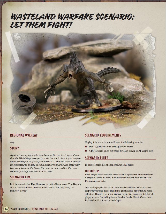 Fallout: Miniatures - Spooktober Rules Packet (FREE PDF) Fallout: Miniatures Modiphius Entertainment 