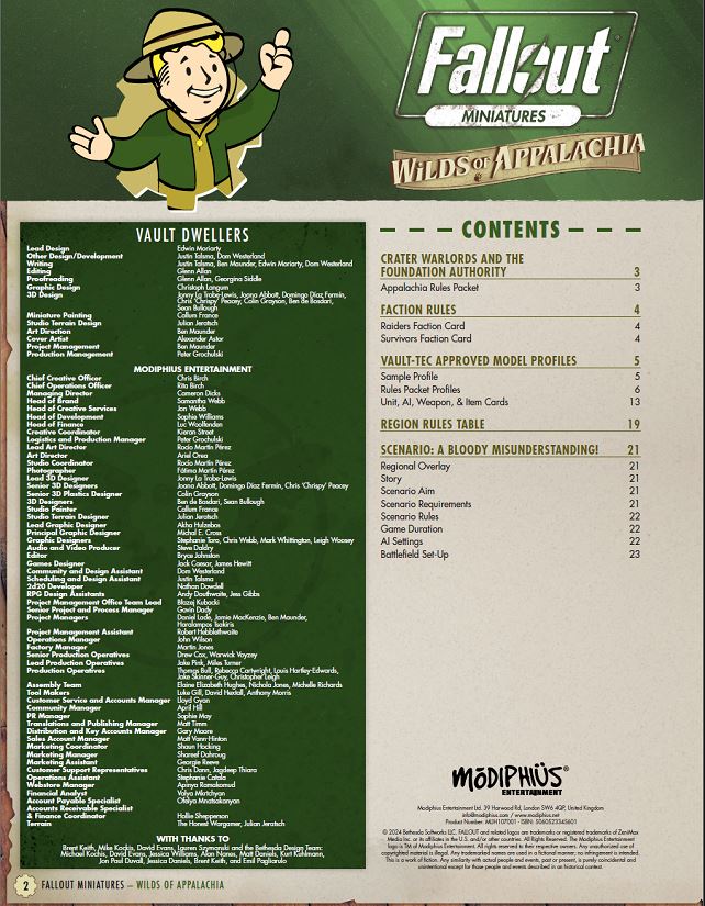 Fallout: Miniatures - The Crater and The Foundation Rules Packet (FREE PDF) Fallout: Miniatures Modiphius Entertainment 