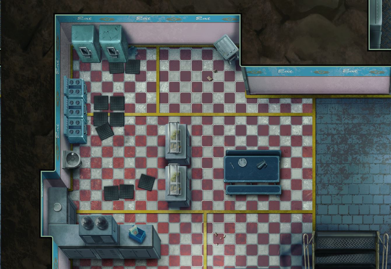 Fallout: The Roleplaying Game - Map Pack 1: Vault Fallout RPG Modiphius Entertainment 