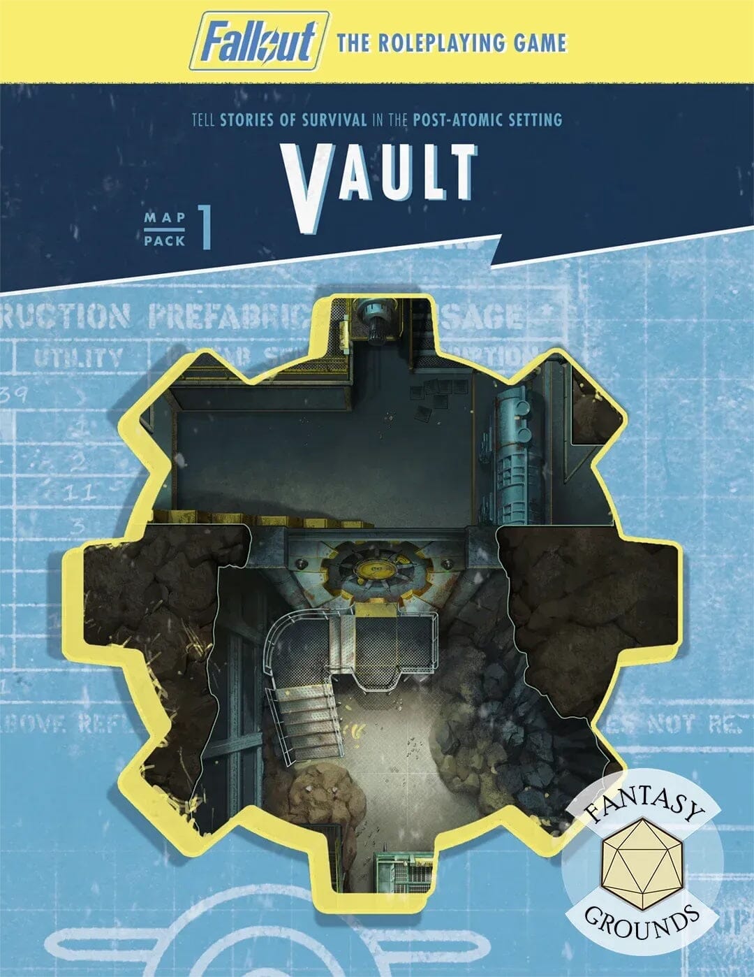Fallout: The Roleplaying Game - Map Pack 1: Vault - Fantasy Grounds (VTT) Fallout RPG Modiphius Entertainment 
