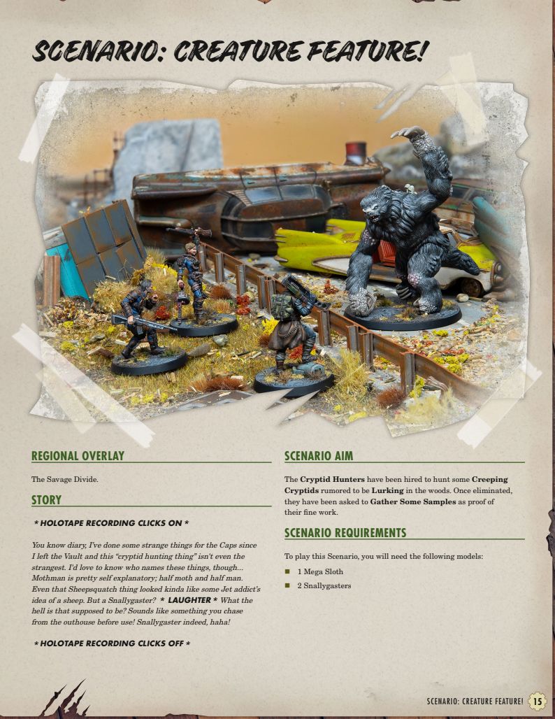 Fallout: Wasteland Warfare - Wasteland Wildlife Rules Packet - PDF Fallout: Miniatures Modiphius Entertainment 