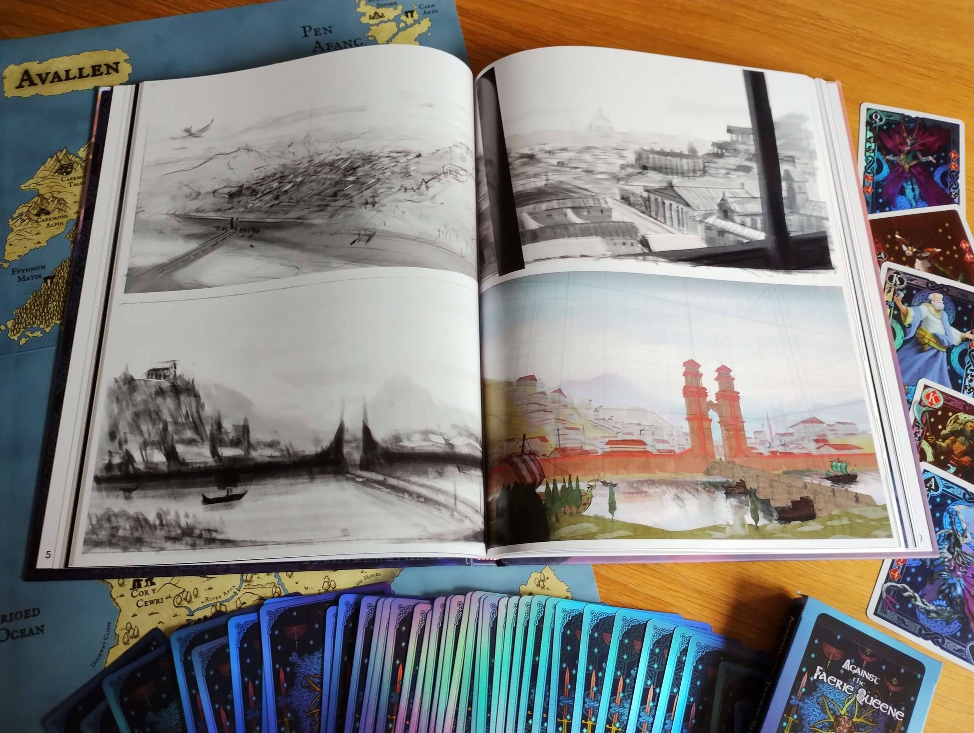 Legends of Avallen - Against the Faerie Queene Art Book Legends of Avallen Adder Stone Games 