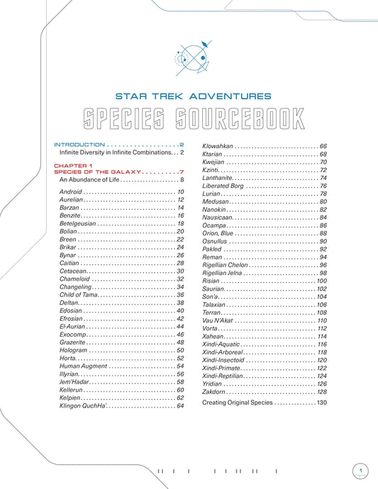 Star Trek Adventures - Second Edition - Species Sourcebook Star Trek Adventures Modiphius Entertainment 