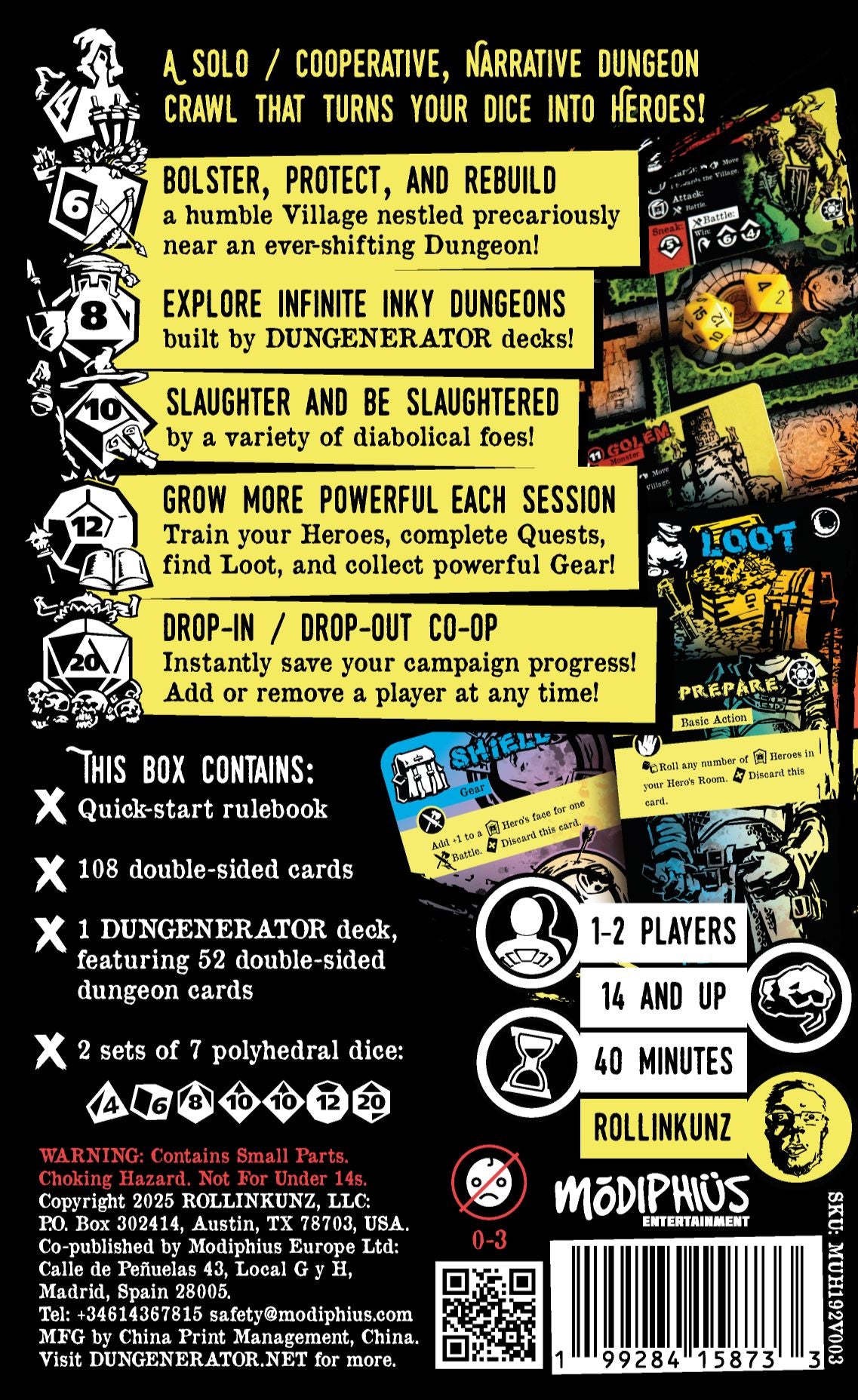 The DUNGENERATOR: DIE in a Dungeon The DUNGENERATOR ROLLINKUNZ 