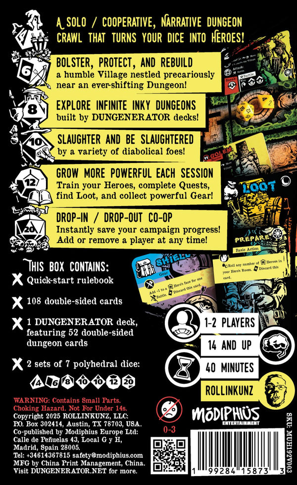 The DUNGENERATOR: DIE in a Dungeon – Modiphius Entertainment